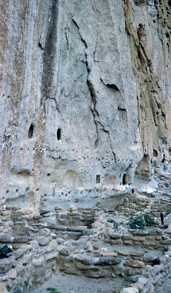 Cave dwellings at Bandalier National Monument (photo by Henry Tribe 1958). Cave dwellings at Bandalier National Monument (photo by Henry Tribe 1958).