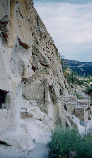 Bandalier National Monument (photo by Henry Tribe 1958). Bandalier National Monument (photo by Henry Tribe 1958).