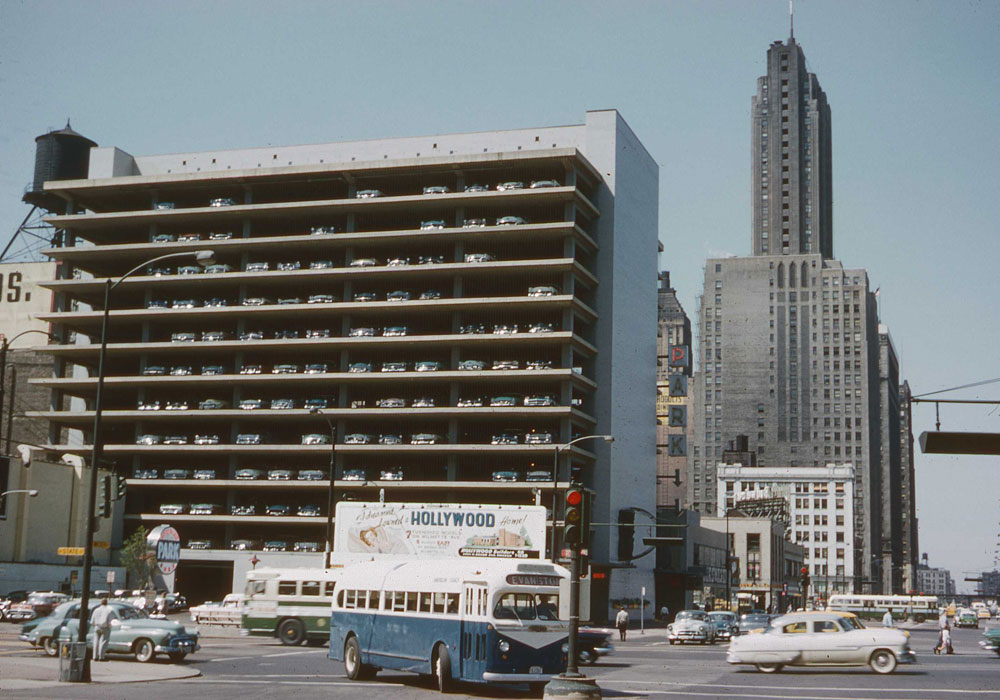 Multi storey car park, Wacker & State (photo by Henry Tribe 1958). Multi storey car park, Wacker & State (photo by Henry Tribe 1958).