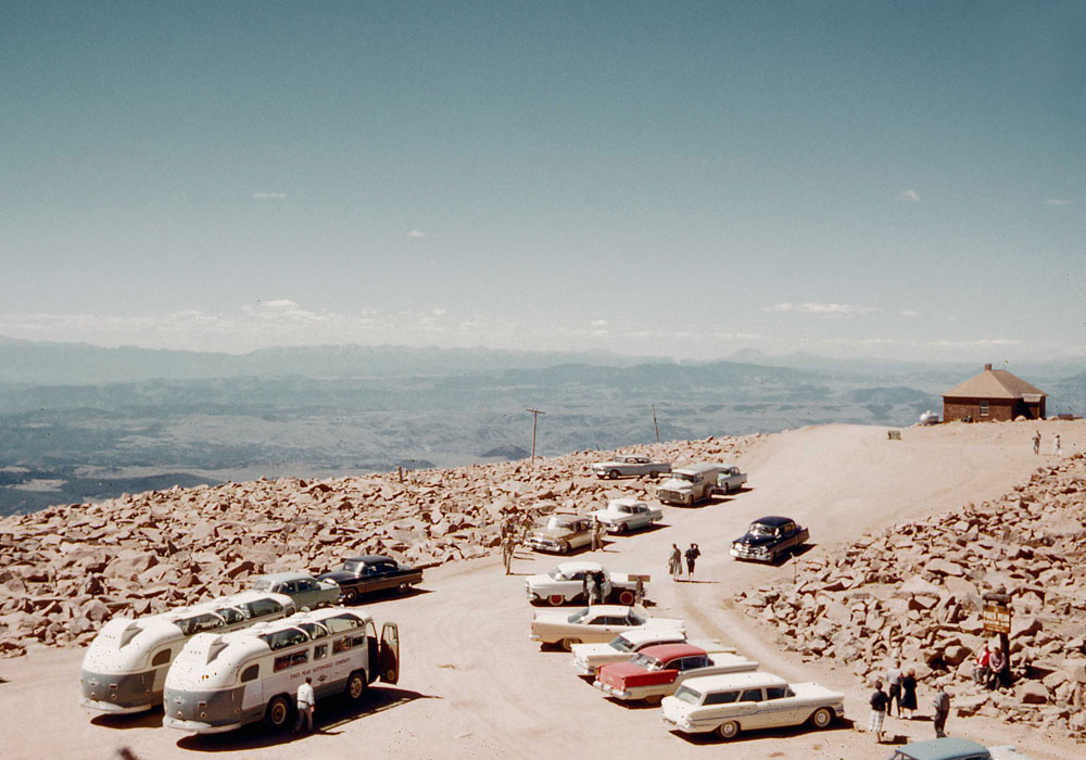 Pikes Peak summit (photo by Henry Tribe, 1958). Pikes Peak summit (photo by Henry Tribe, 1958).