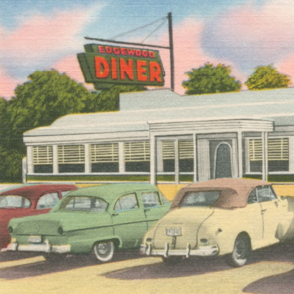 From a postcard of the Edgewood Diner, MD (photography by James E. Hess)