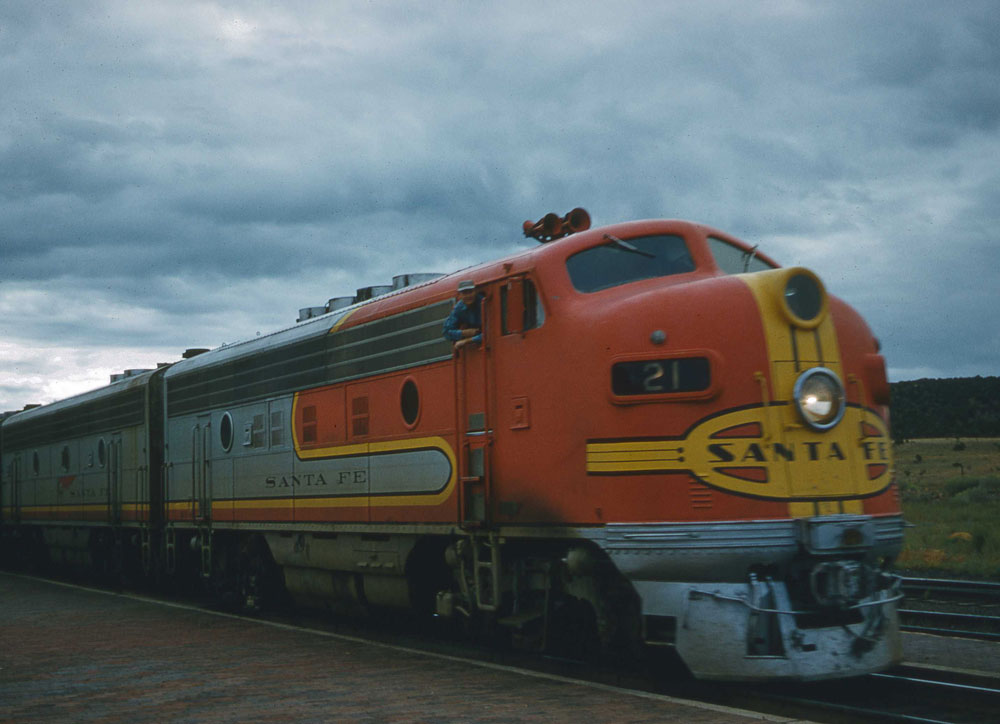 The Santa Fe "Chief" at Lamy, NM (photo by Henry Tribe, 1958). The Santa Fe "Chief" at Lamy, NM (photo by Henry Tribe, 1958).