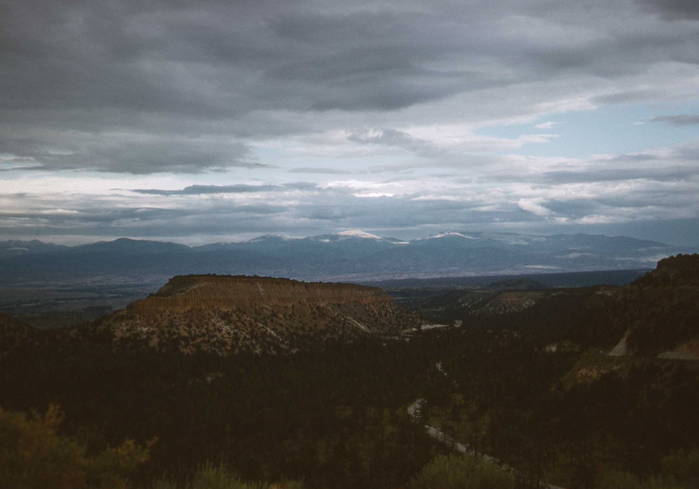 Mesa near Los Alamos (photo by Henry Tribe 1958). Mesa near Los Alamos (photo by Henry Tribe 1958).