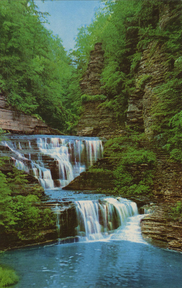 Postcard of Pinnacle Rock near Ithaca (Arthur H. Richards, Watkins Glen N.Y.)