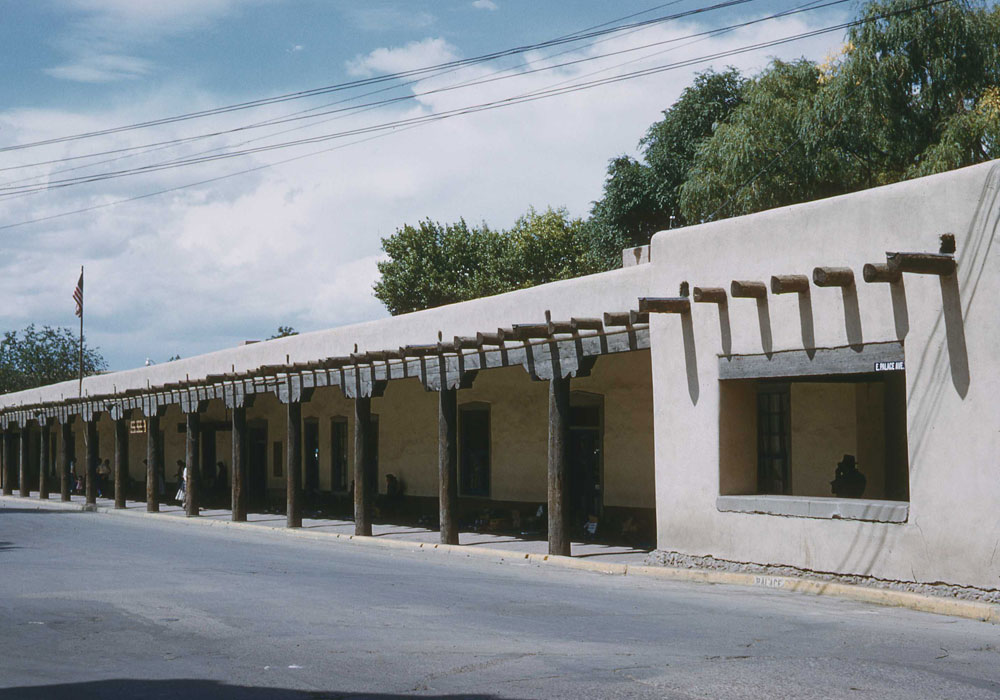 The Palace of the Governors, Santa Fe (photo by Henry Tribe, 1958). The Palace of the Governors, Santa Fe (photo by Henry Tribe, 1958).