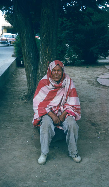 Indian in Taos village plaza (photo by Henry Tribe 1958). Indian in Taos village plaza (photo by Henry Tribe 1958).
