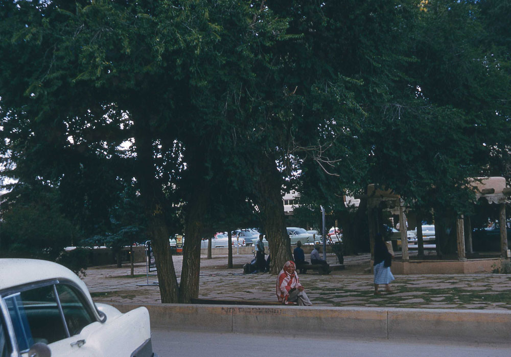 Taos village plaza (photo by Henry Tribe 1958). Taos village plaza (photo by Henry Tribe 1958).
